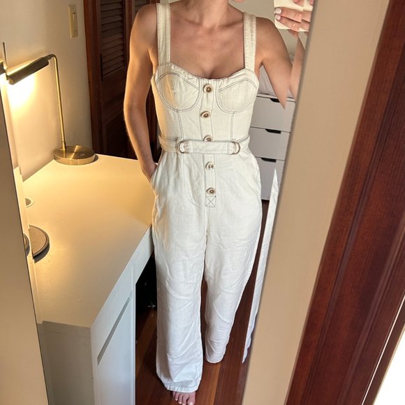 Jumpsuit in linen - Picture 1 of 7